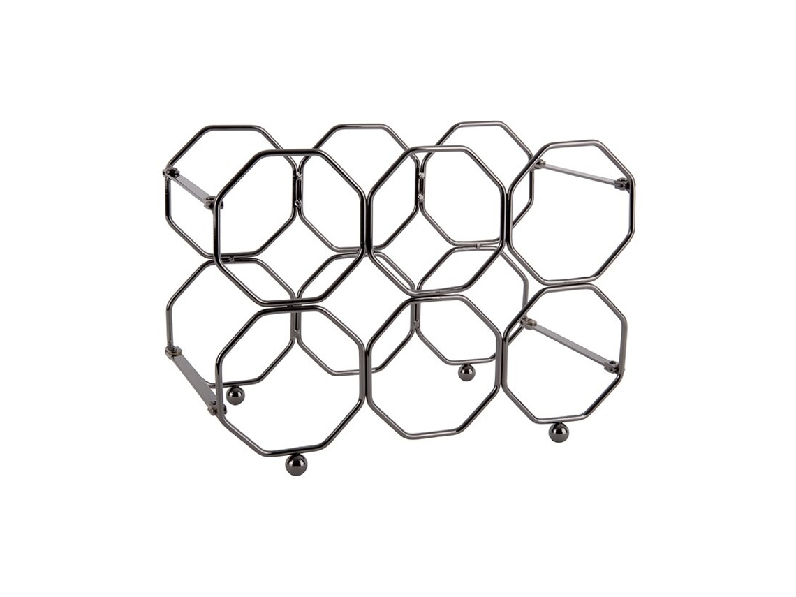 Suporte para Garrafas de Vinho Dobrável em Ferro PRESENT TIME Honeycomb