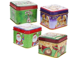 Conjunto De 4 Caixas Portáteis Para Sobremesas, Caixas Festivas Para Armazenar Doces E Presentes, Cores Sortidas, Estilo