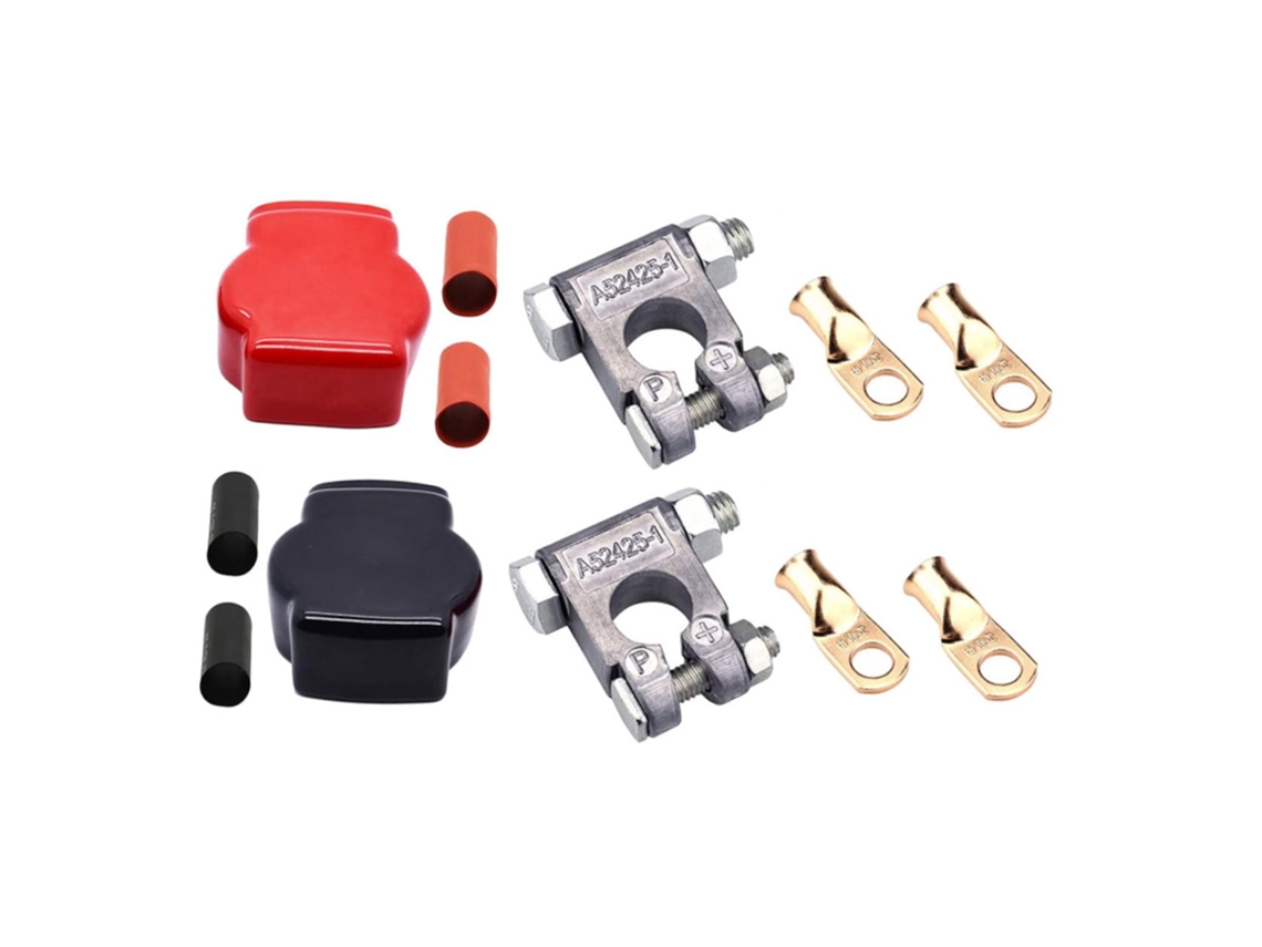 Kit com 1 par de conectores de terminais de bateria automotiva reforçados