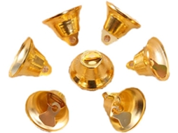 O Melhor Do Natal Lote De 50 Cloches De Metal Para Decoração De Doré 2,1 Cm