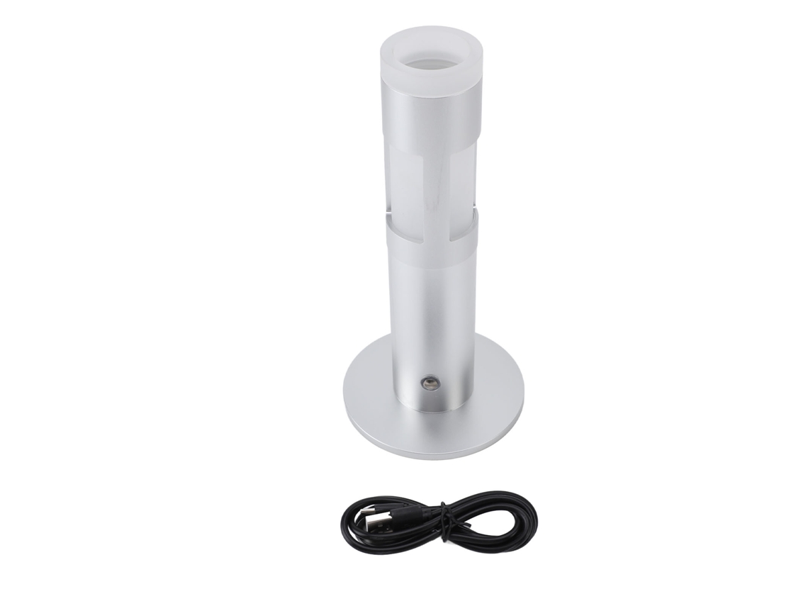 Lâmpada de Mesa Vaso Sem Fio Recarregável Dimmable Prata