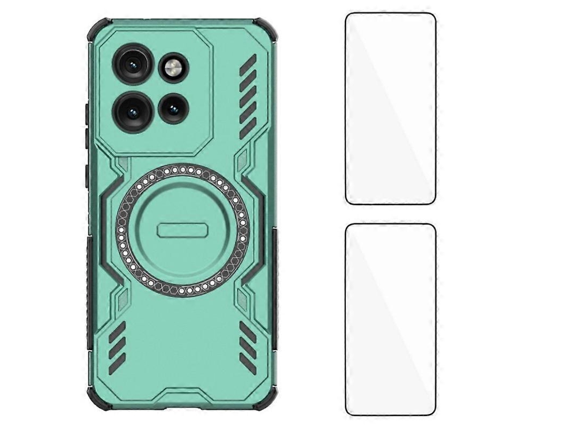 Capa Magnética Tkdaddy Para Motorola Edge 50 Neo 5g Wanlonfeng Dj Series Pc Tpu Com 2 Películas De Vidro Temperado Verde