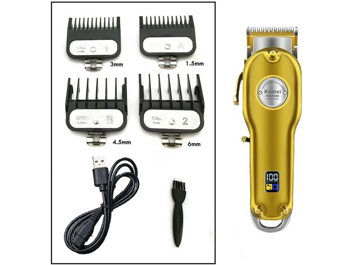 Máquina De Barbear Kemei Km1986