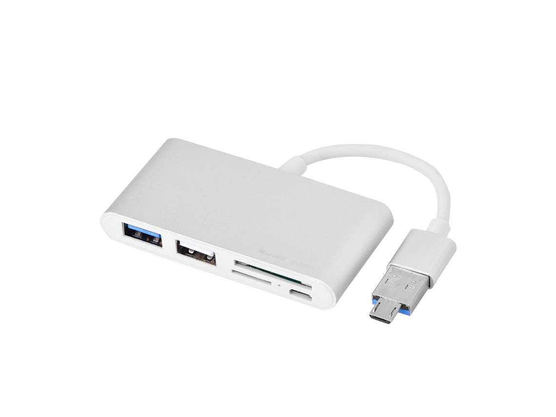 Leitor De Cartões Otg Hub (expansão 2 Em 1, Conexão Multi-dispositivo)