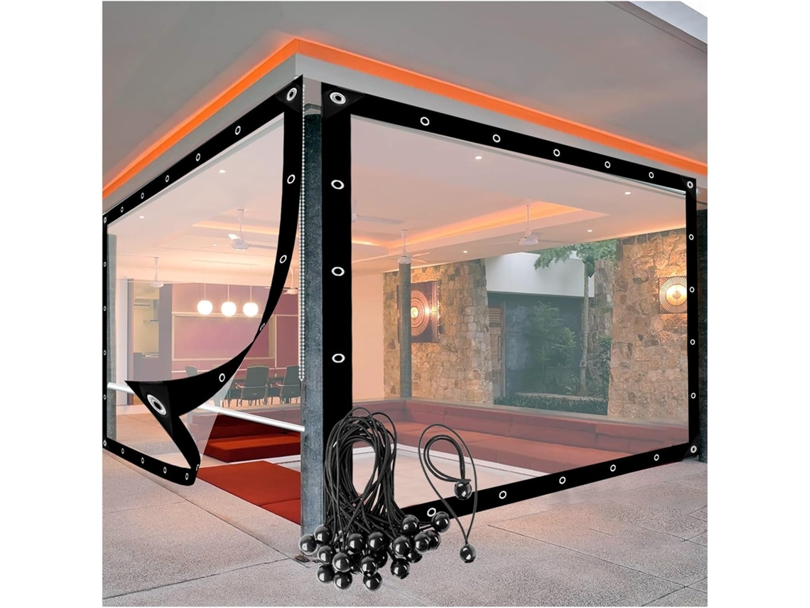 Clear Tarp Curtains For Pergola Porch Gazeboswaterproof Tarpaulin Side Panels, Clear Vinyl Porch Enclosure Panels, Pe