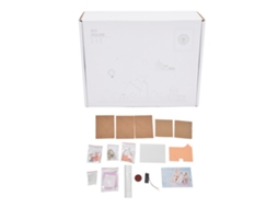 Primerox kit de Casinha de Bonecas em Madeira com Móveis Miniatura para Montar Presente para Crianças 14+