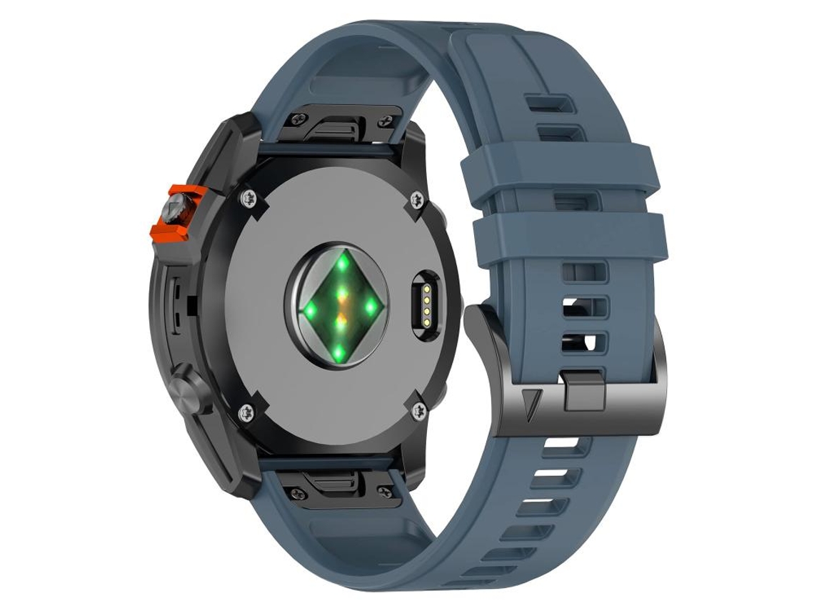 Bracelete para Garmin Silicone com liberação rápida fivela de aço preta azul marinho XIAOMOYU (22mm)