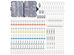 Kit Acessórios Pesca 256 Peças com Caixa