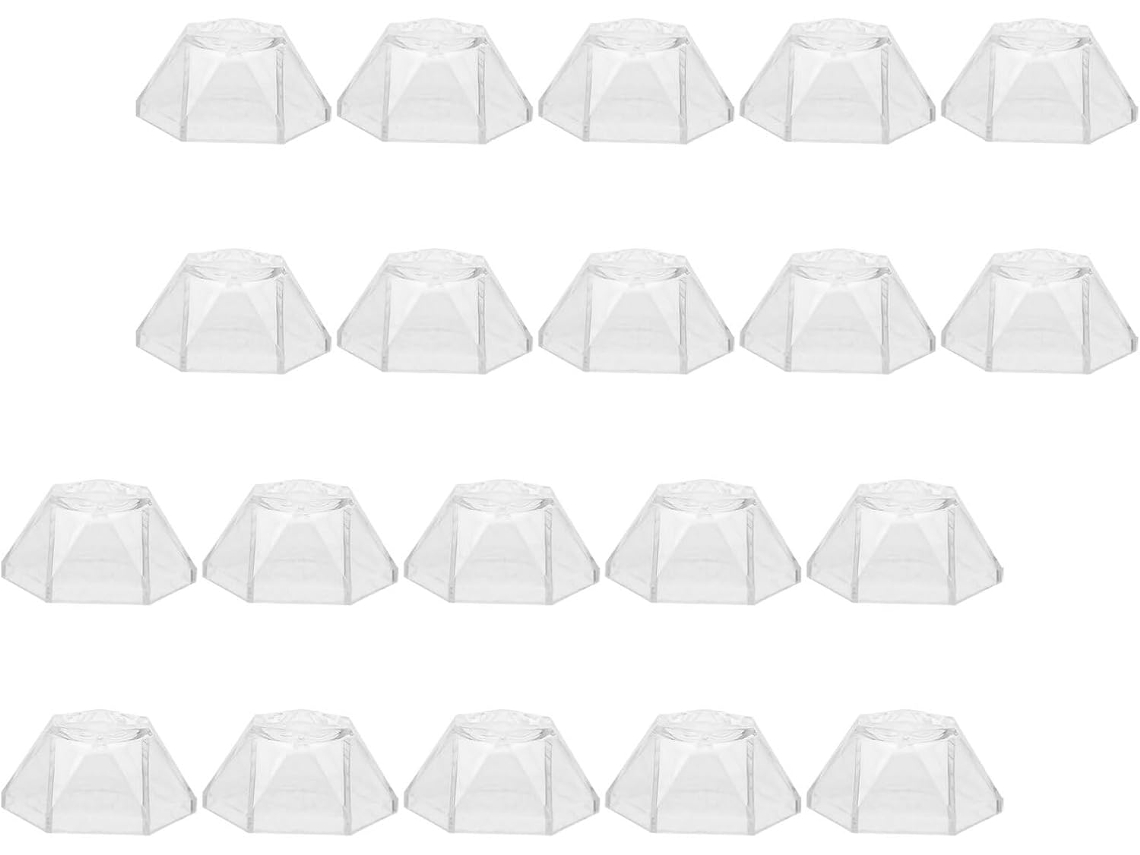 Suportes Hexagonais Iplusmile Para Esferas De Cristal, Acrílico Transparente, Base Pequena Para Exibir Minerais E Pedras