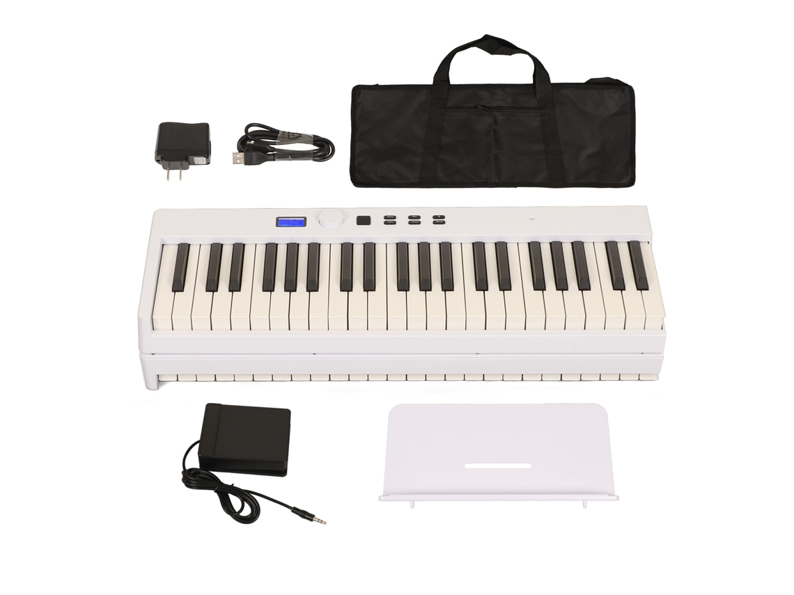 Teclado Piano Plegable 88 Teclas LAXISCREED Blanco Us