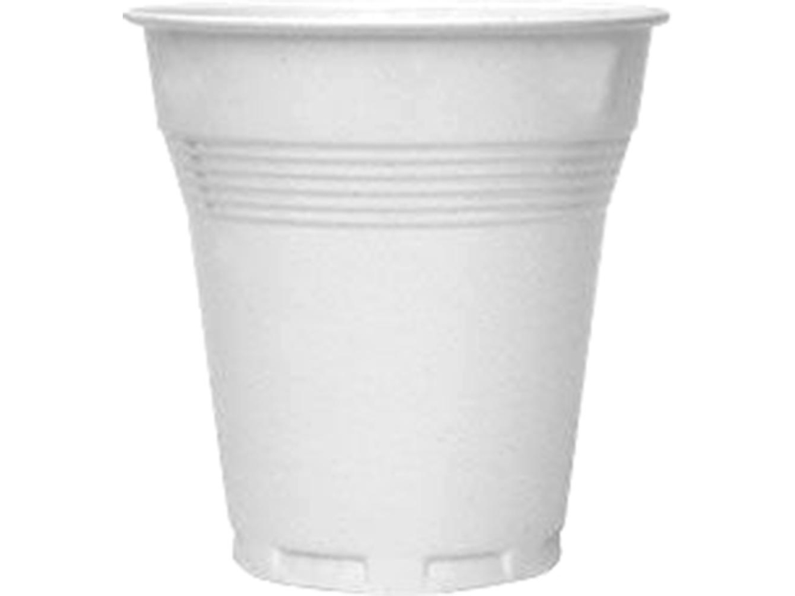 Copos Plastico Branco (Cafe)(Anti-Estatico) 150Ml-(Pack100)