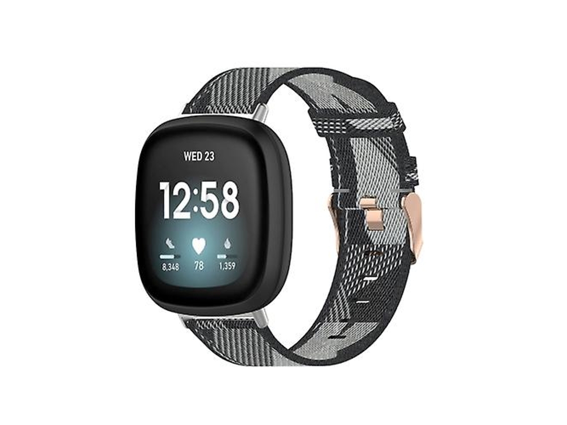 Lurelia Pulseira, Compatível Com Fitbit Versa 3 Nylon Cinza