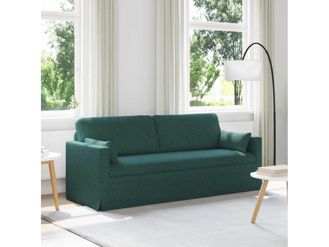 Vidaxl Sofá Verde Escuro 198 X 78 X 80 Cm Tecido