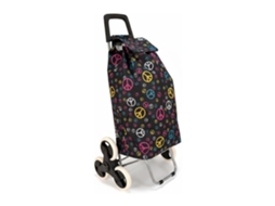Carro De La Compra Plegable Para Subir Escaleras, Carrito Del Mercado 6 Ruedas, Bolsa Impermeable De 44l Litros (estampado 2)