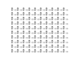 100 Suportes LED de Plástico Cromado 3mm S/MARCA