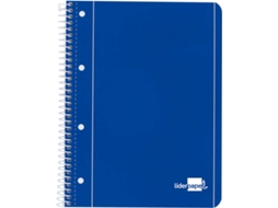 Caderno Espiral LIDERPAPEL Capa Az 80F A4 Quadriculado