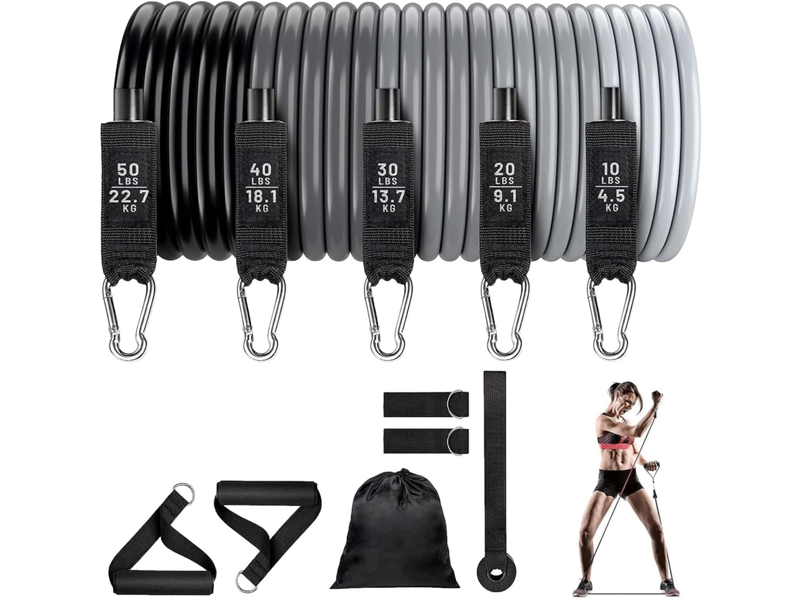 Conjunto De Faixas Elásticas Resistência Para Treino, Força E Peso | 11-pernas, Ideal Treinamento Em Casa