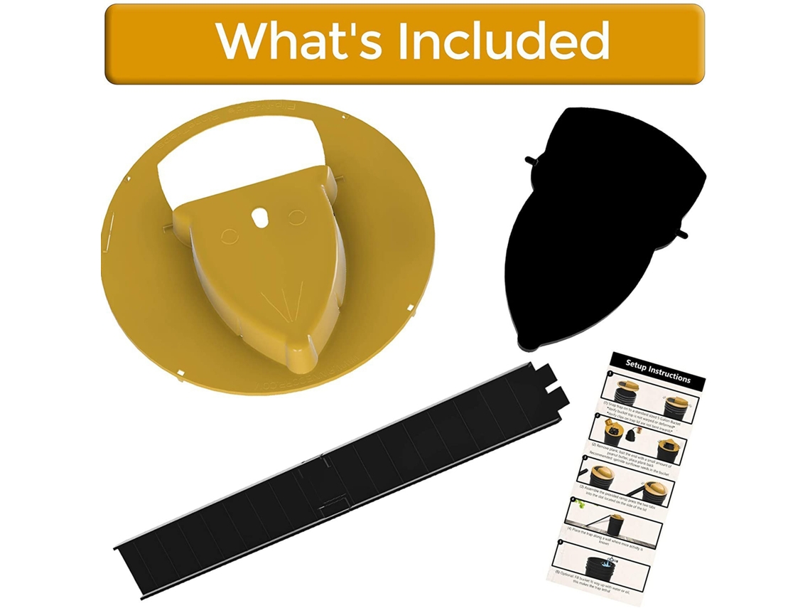Primerox smart mouse armadilha, reutilizável, flip n slide, bucket tampo, plastic, humane, lethal