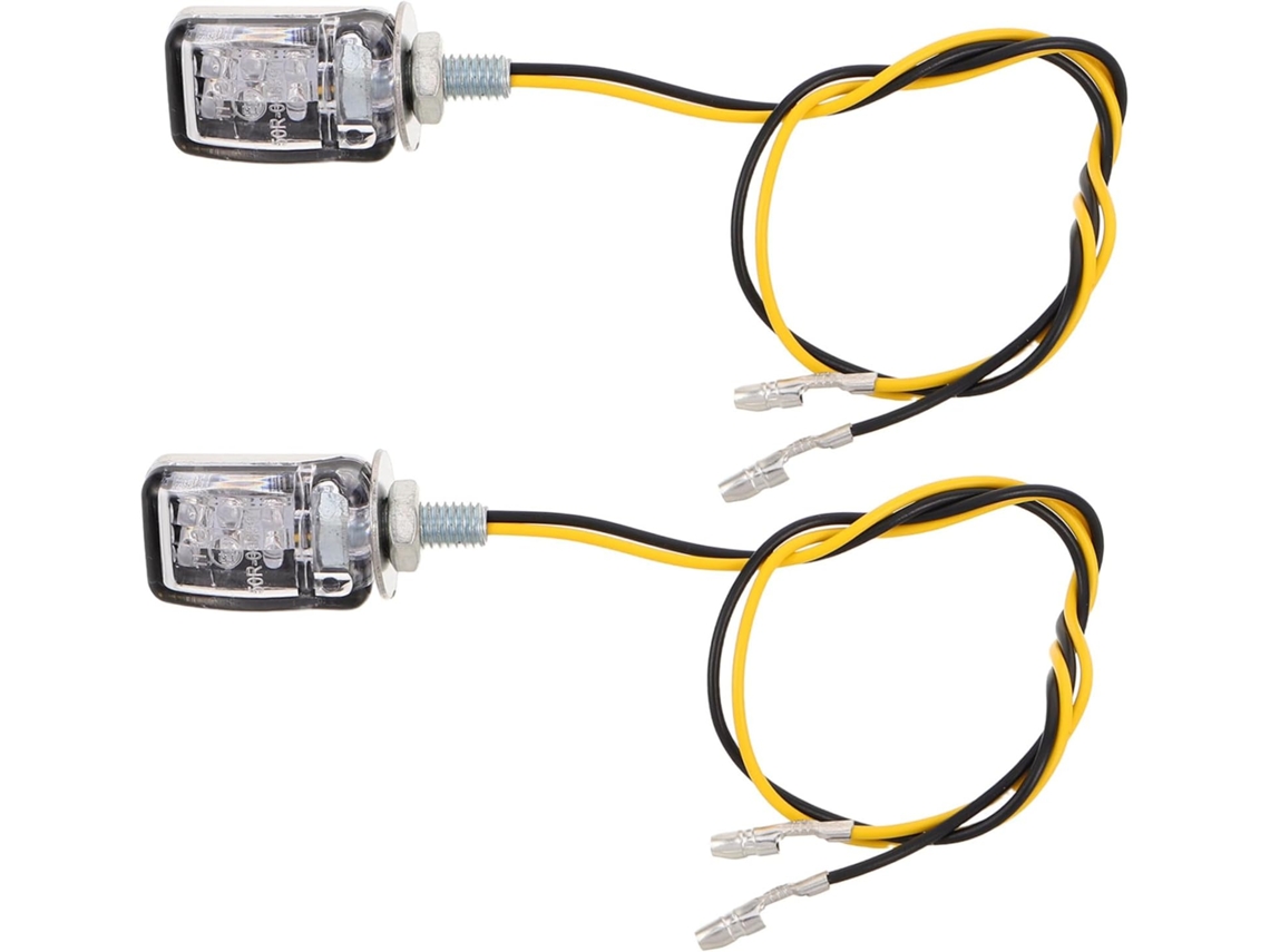 Conjunto De 2 Mini Piscas Traseiros De Led Transparentes À Prova D'água Para Scooter E Motocross.