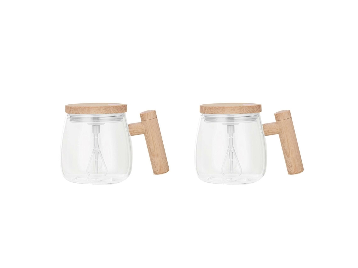 Caneca Com Misturador Automático Duplo, Copo Elétrico De Alta Velocidade Para Misturar Café, Caneca De Vidro Com Misturador Automático Para Café