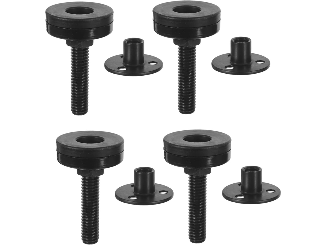 Conjunto De 4 Pés De Móveis Ajustáveis Com Rosca, Resistentes E Que Permitem Ajuste E Nivelamento Precisos.