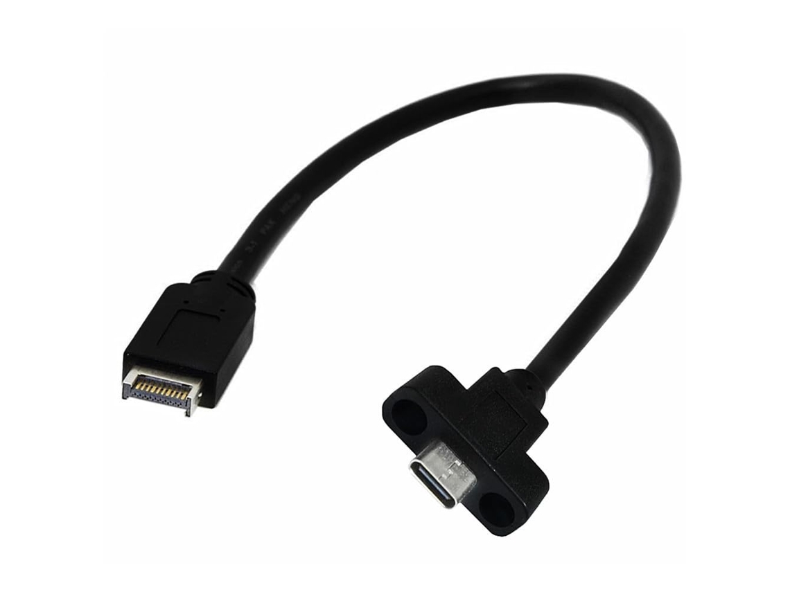 Cabo De Extensão Usb Tipo E Macho Para C 0,3 M (1 Pé) Com Orifício
