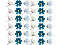 Pacote Com 50 Tachinhas Decorativas Em Formato Flor 3D Para Cortiça Quadros, Acessórios de Mesa, Design