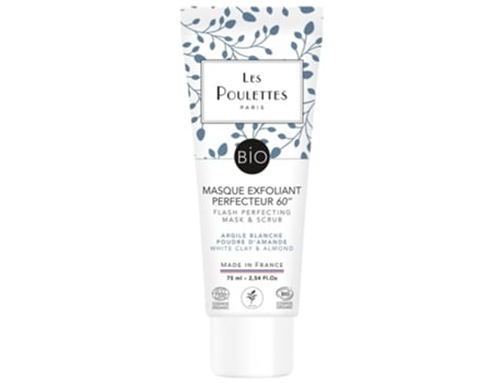 LES POULETTES PARIS Máscara Esfoliante de Argila Branca Orgânica 75 Ml