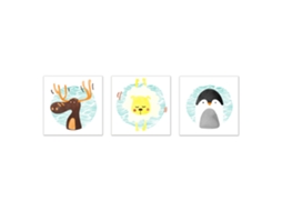Laxiscreed Conjunto De 3 Núcleos De Pintura De Pinguim Fofo Estilo Cartoon Para Decoração De Interior