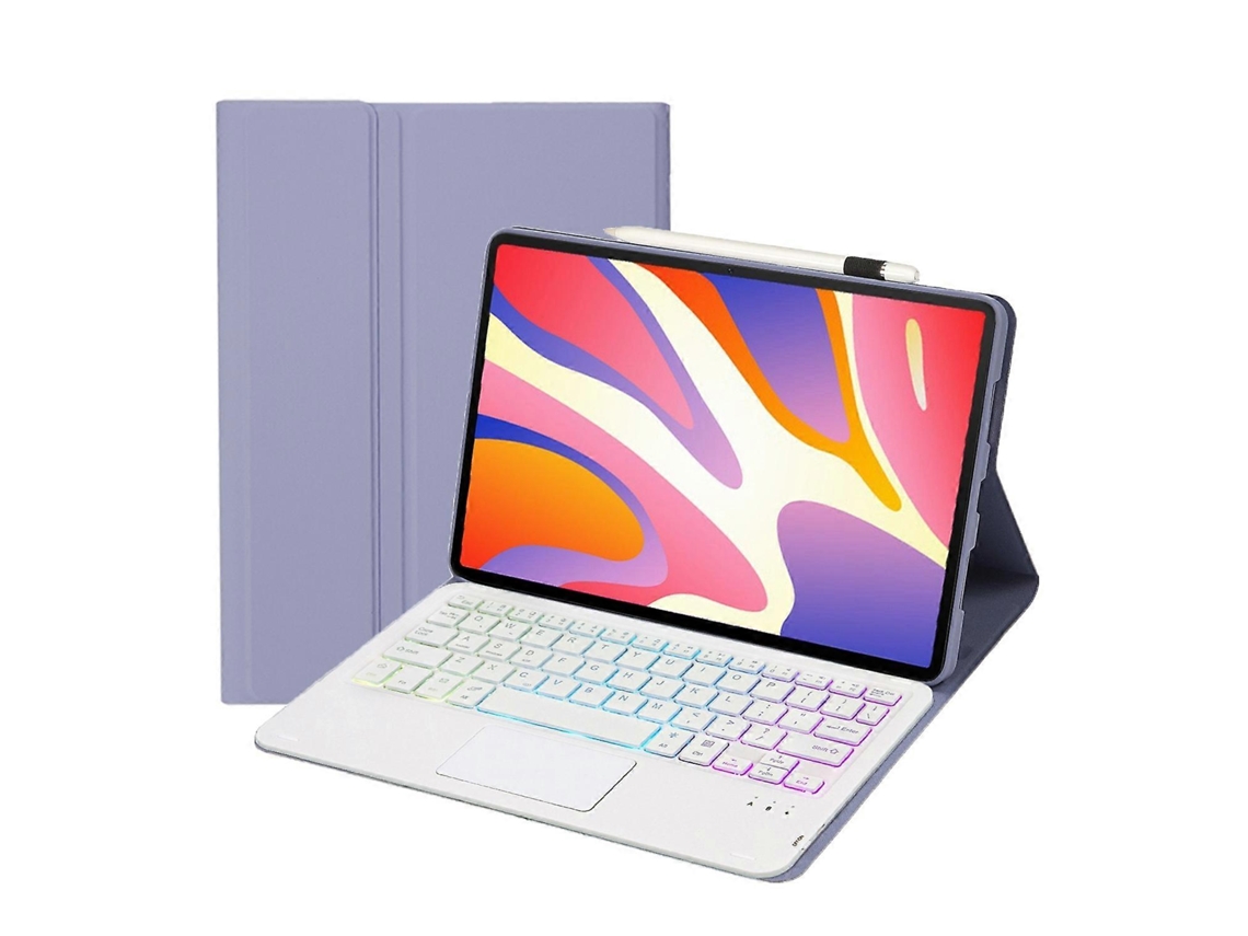 Capa De Couro Ultrafina E Destacável Com Teclado Bluetooth Retroiluminado E Touchpad Para Tablet Huawei Matepad Se 11 2024 (ah21-as)