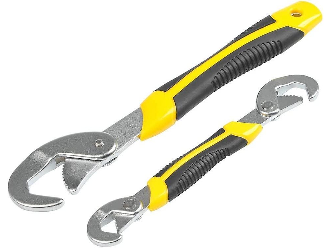 2 Peças Chave Ajustável Universal Multifuncional Ferramenta Ajuste Automático 6-32mm Aço Alto Carbono Cabo Antiderrapante