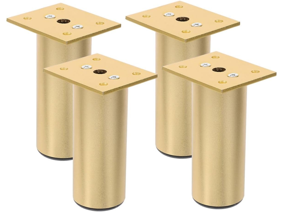 Tehaux Conjunto De 4 Pés Niveladores Ajustáveis Em Liga Alumínio Para Móveis, Sofás, Mesas, Cadeiras E Escrivaninhas