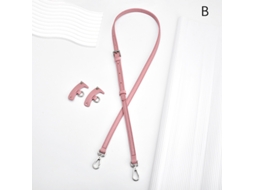 1 Conjunto De Alça Ombro Em Couro Sintético Sem Furos Para Mini Bolsa, Rosa