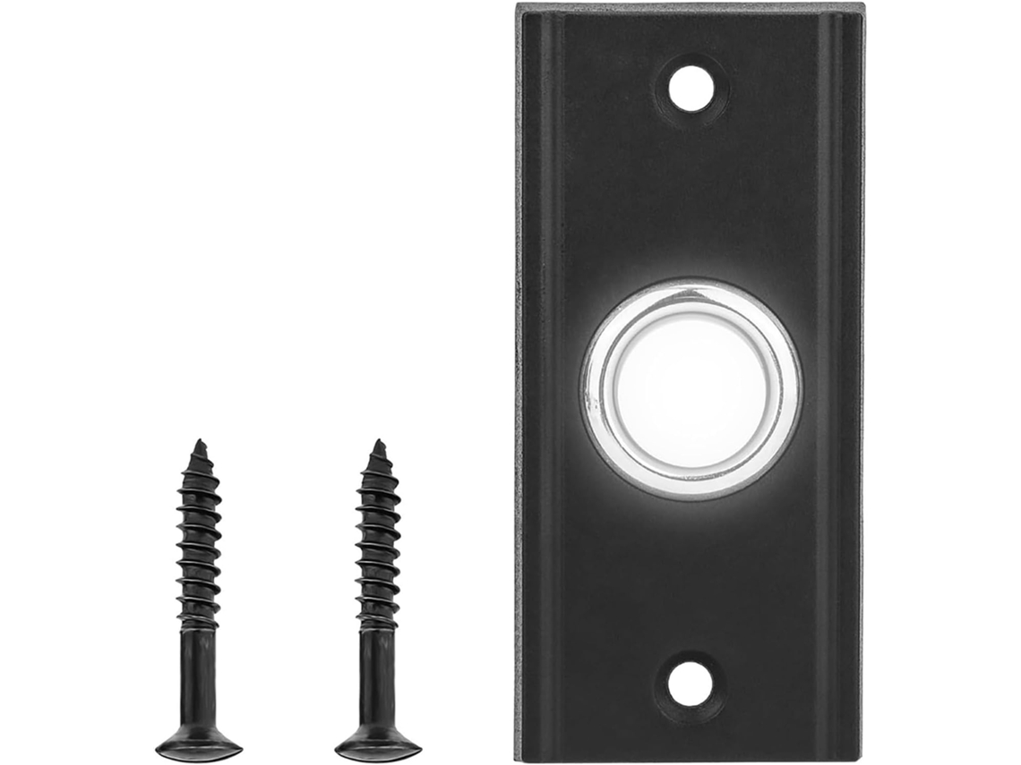 Campainha Botão Substituição, Redondo Metal Iluminado Botão Casa Or Garagem, Design À Prova D Água Com