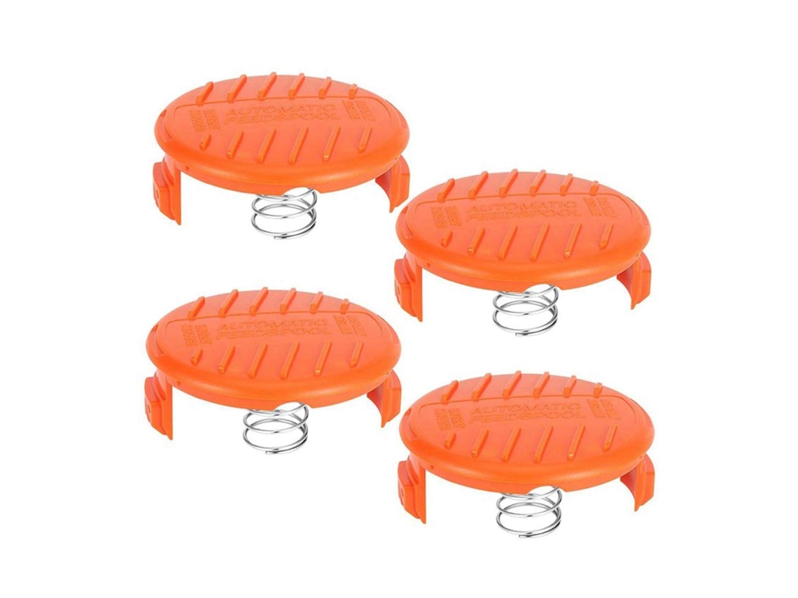 Lote De 4 Bobinas De Fio Para Cortador De Grama Afs Compatível Com Black Decker Rc 100 P Btforus