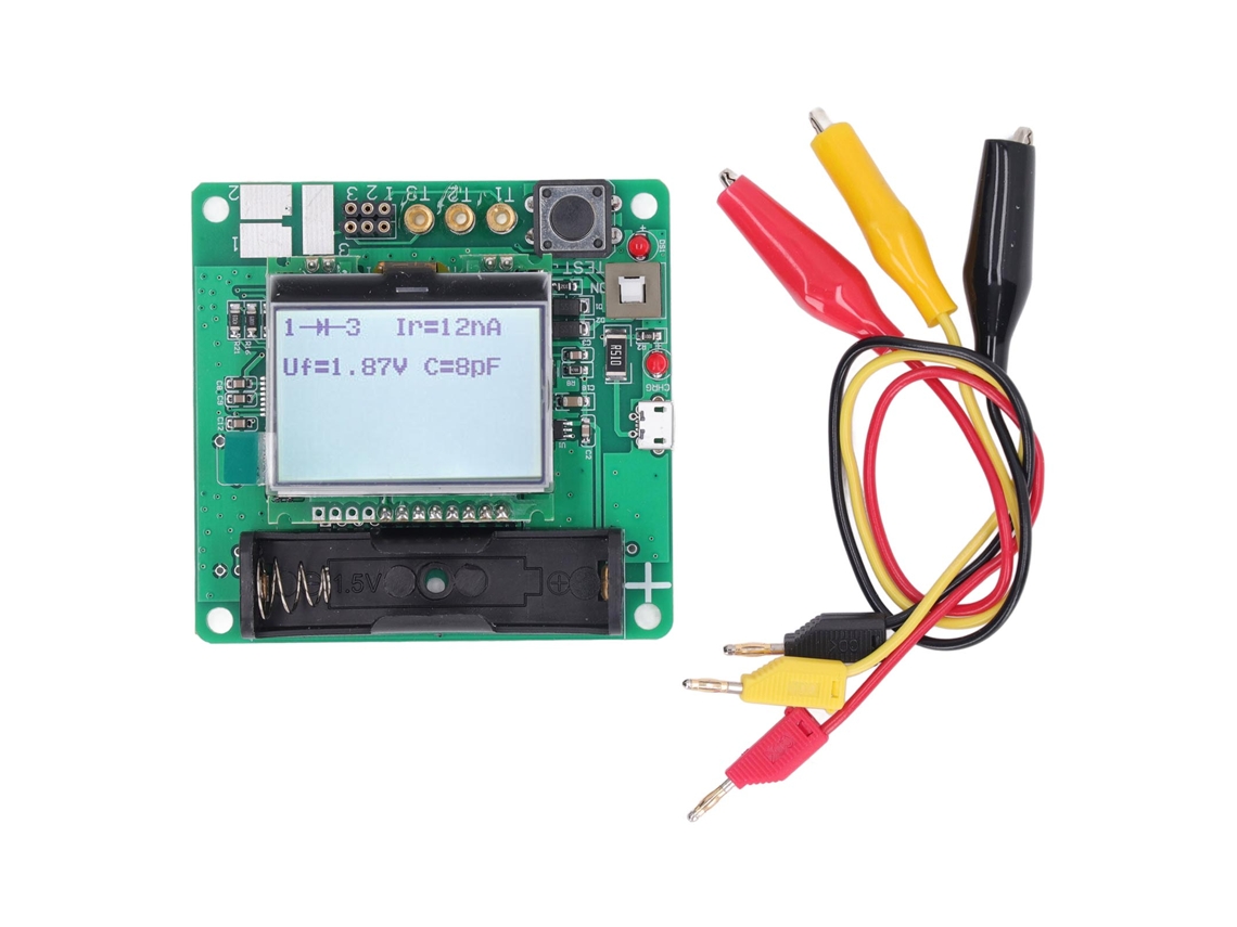 Testador de Transistores com LCD Medidor ESR Indutância Capacitância Automático DIY S/MARCA