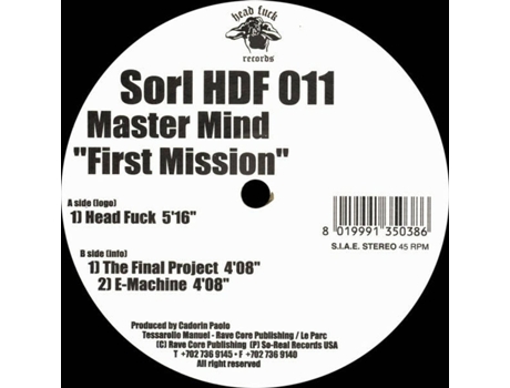 Vinil First Mission Head Fuck Records