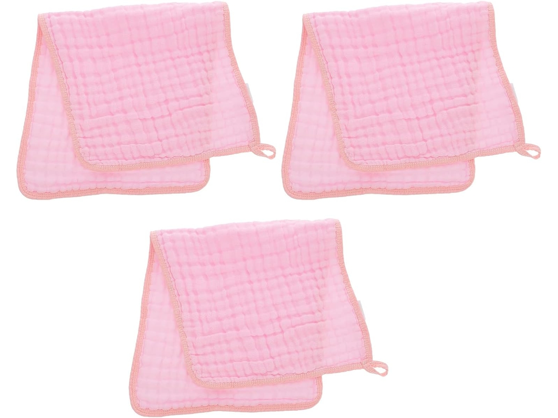 Conjunto De 3 Paninhos De Boca Para Bebê Em Algodão Macio E Respirável.
