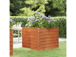 Vidaxl Canteiro De Jardim 100x100x77 Cm Aço Corten Cor Enferrujado