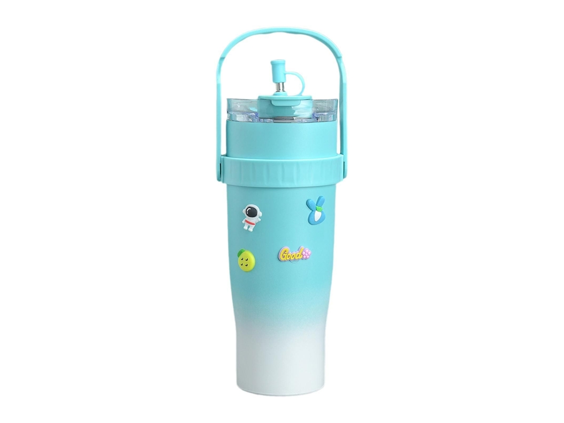 Garrafa De Água Reutilizável De 1200ml Para Beber Água, Café, Leite E Ciclismo, Na Cor Azul.