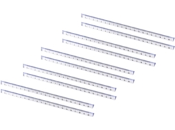Lurelia Régua Triangular 10 Peças Em Plástico Com Transparente E Resistente Para Escola