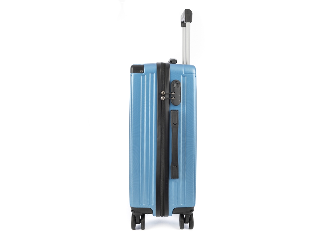 Mala Grande Capacidade Trolley Rígida Ultraleve, De Abs De Alta Resistência Com Cantos Reforçados. Fechadura Numérica E 4 Rodas Duplas Removíveis360°.