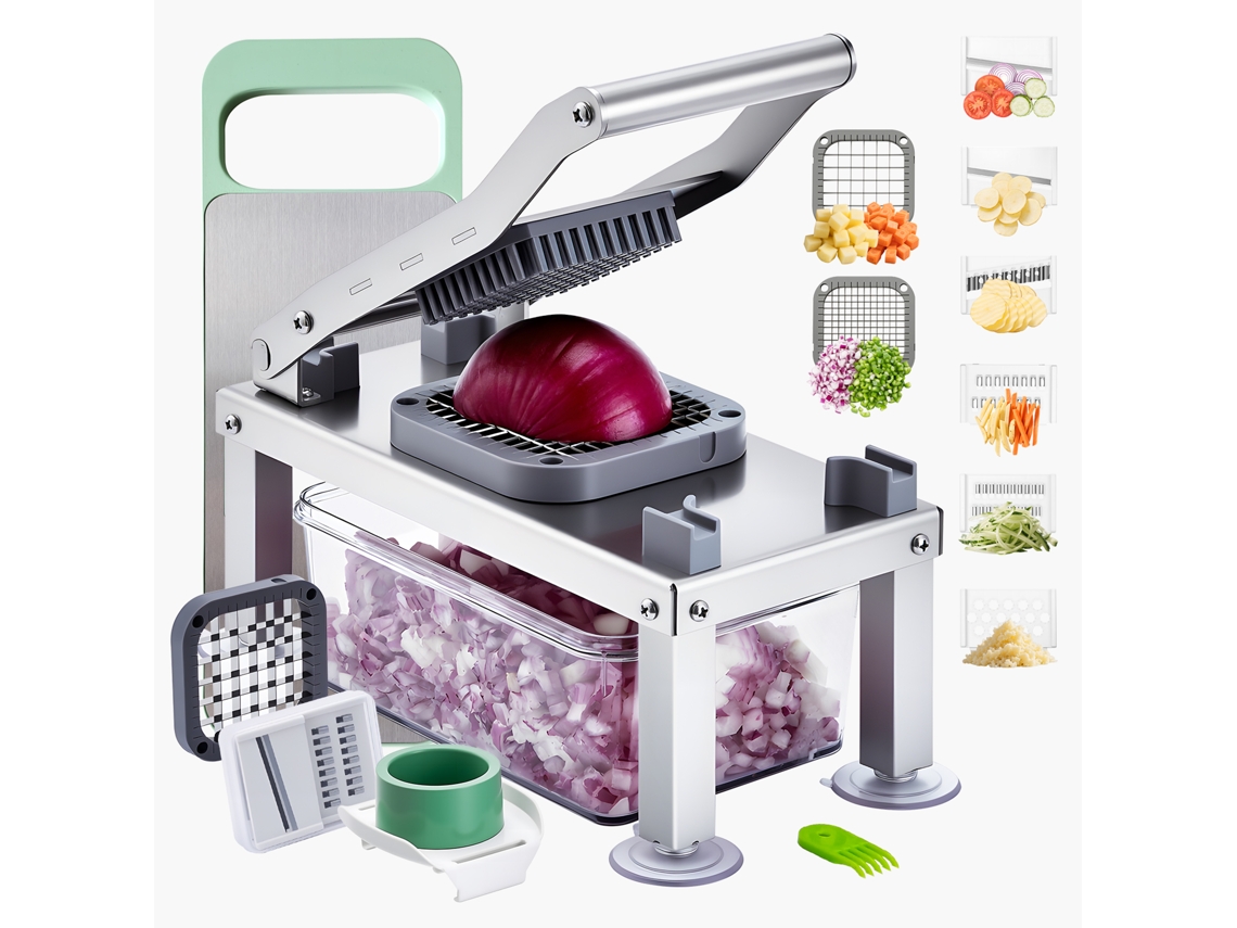 Vevor All-in-One Mandoline Vegetable Chopper 275 x 130 x 165 mm com 8 lâminas