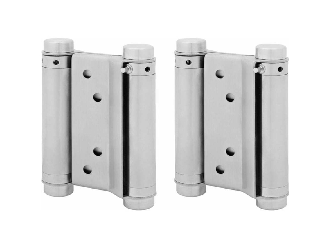 75mm Double-action Spring Door Hinge (pack Of 2), Aço Inoxidável, Suitable For Push-pull Doors (max Load Capacity: 15kg)