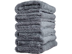 Panos De Limpeza Em Microfibra, 6 Unidades, 40 X 40 Cm, 450 G/m², Reutilizável, Secagem Rápida, Para Carro, Cinza