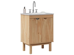 Vidaxl Armário De Lavatório P/ Wc Otta 59x40x80 Cm Pinho Maciço