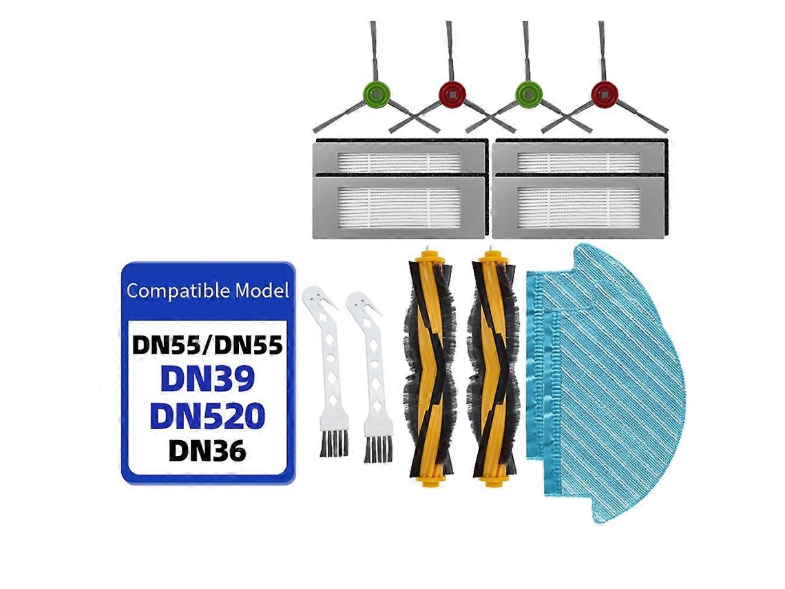 Acessórios Para Aspirador Ecovacs Dn55 Dn520/dn33/36: Escova Lateral Principal, Pano, Filtro E Escova De Substituição._ozo
