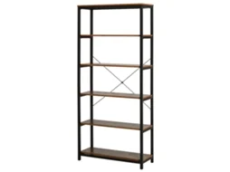 Estante Industrial 6 Prateleiras Abertas 80x30x180 Marrom Rústico