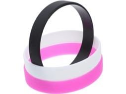Conjunto De 3 Pulseiras Elásticas Silicone, Cores Sortidas, Ajustáveis ​​e Flexíveis, Para Adultos, Ideais Para Uso