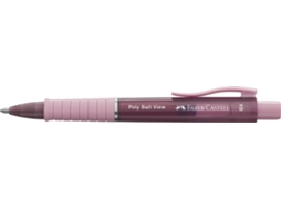 Caneta Esferográfica Retrátil FABER-CASTELL Poly Ball View Rosa